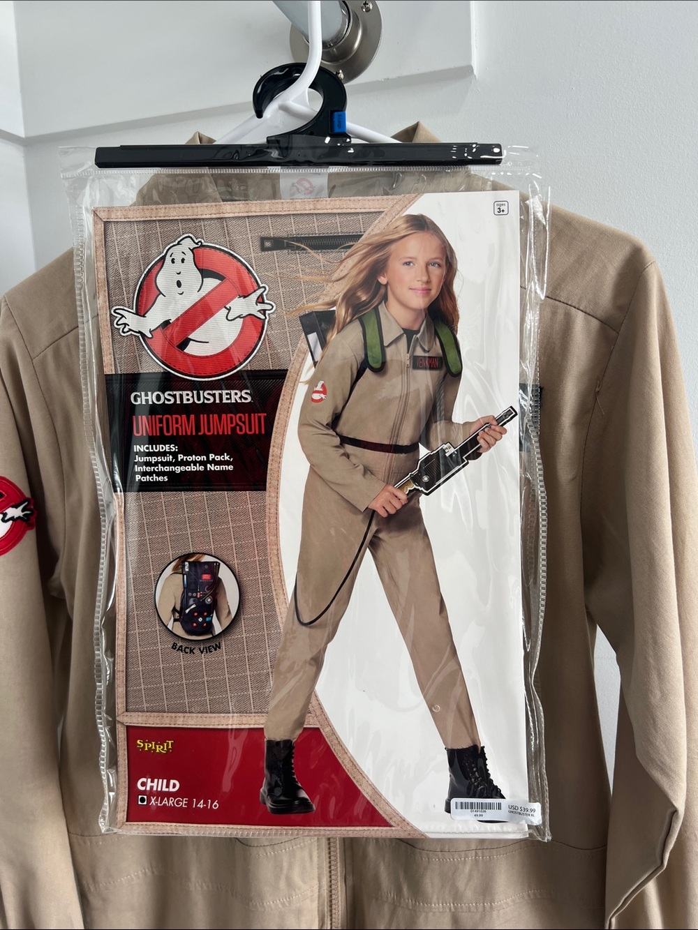 Spirit Ghostbusters Tan Uniform Jumpsuit Costume